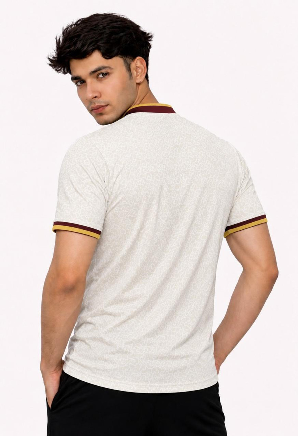 Image of CLIENTALE. Printed Men Round Neck White T-Shirt