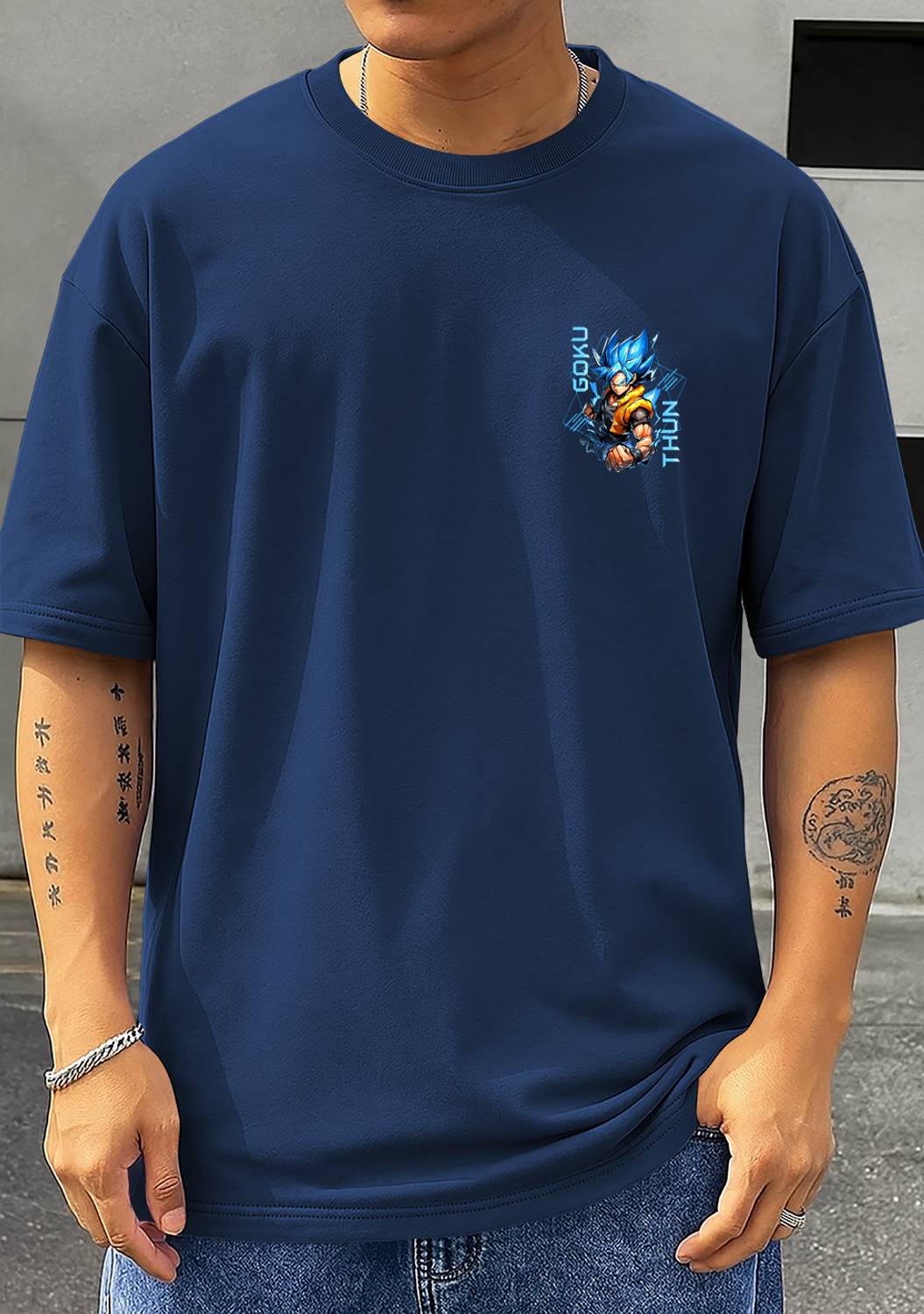 Mania Men Navy Blue T-Shirt - Image 2