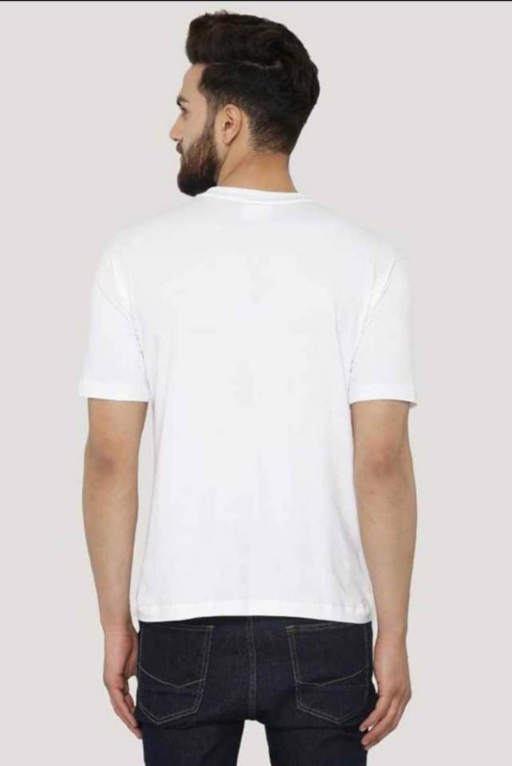 Tee Gallery Printed Men Round Neck White T-Shirt - Image 2
