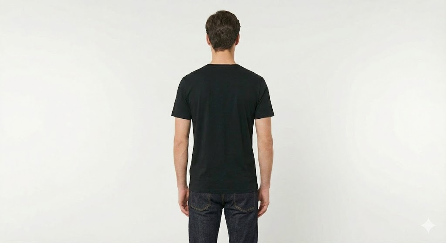 Image of MEHAN'S Solid Men Round Neck Black T-Shirt