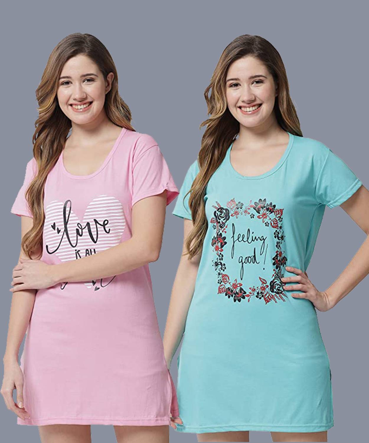 ANIXA Typography Women Round Neck Multicolor T-Shirt