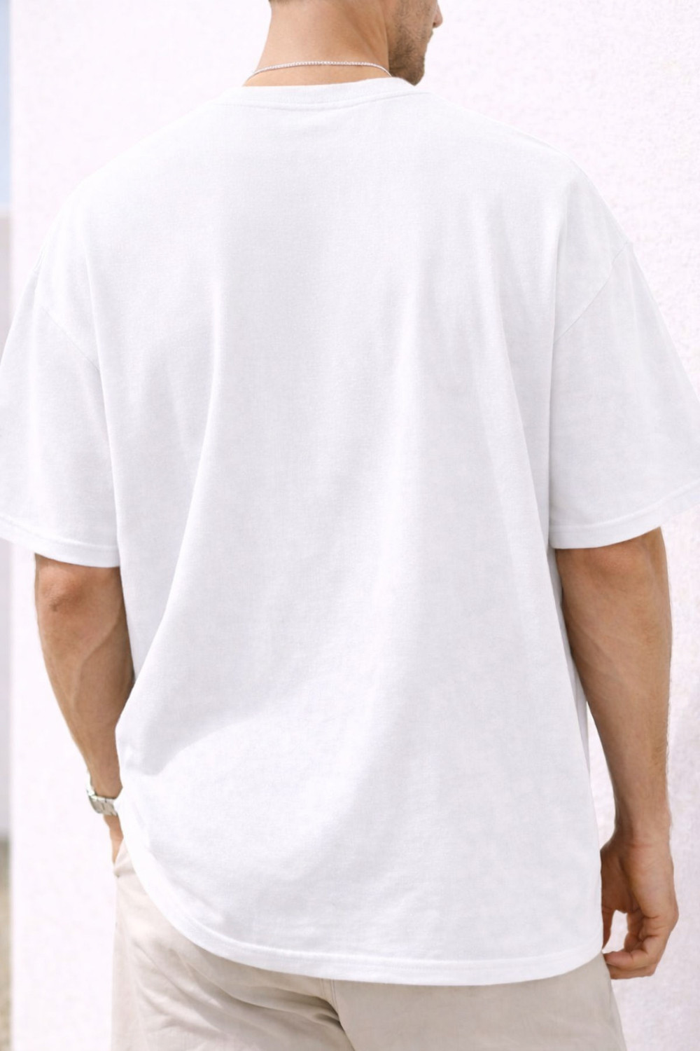 Image of Majexic Typography Men Round Neck White T-Shirt