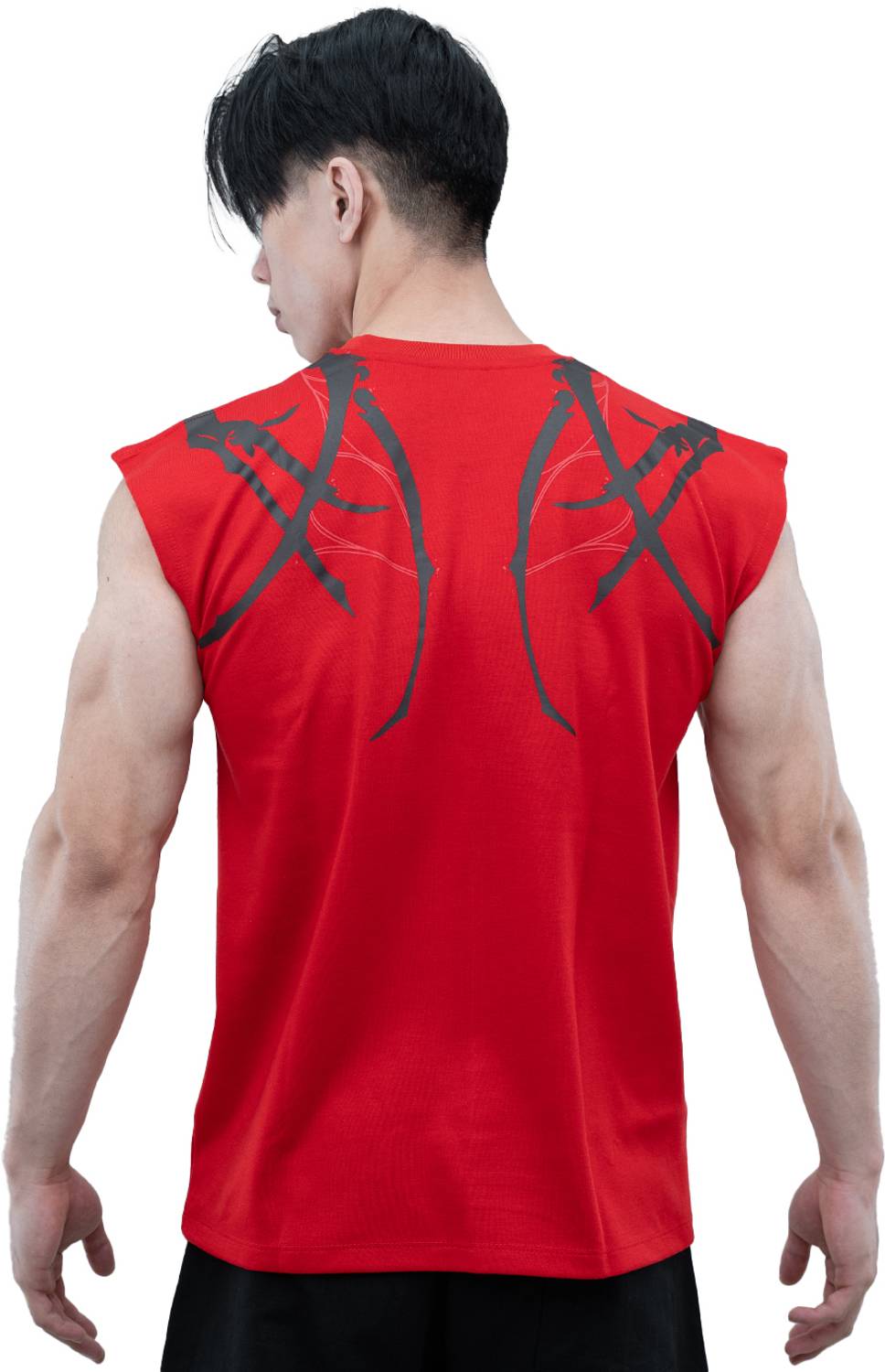 Athflex Men Red Round Neck Printed T-Shirt - Image 3