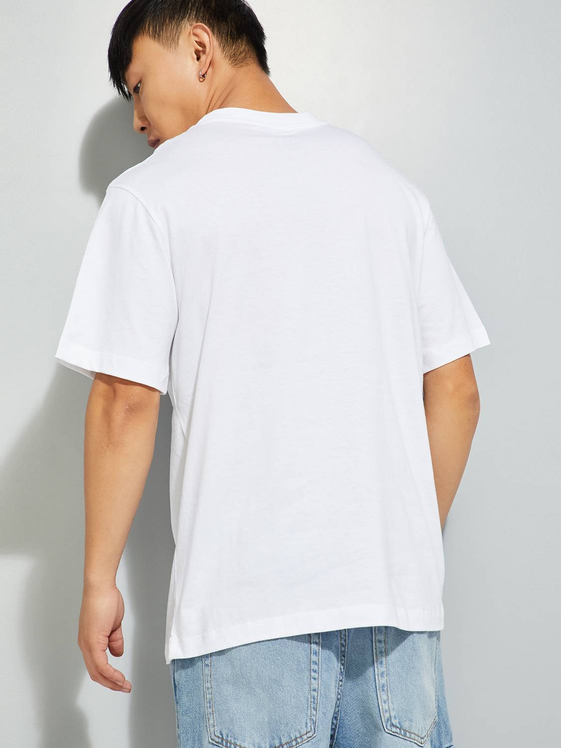 MAX Printed Men Round Neck White T-Shirt - Image 5