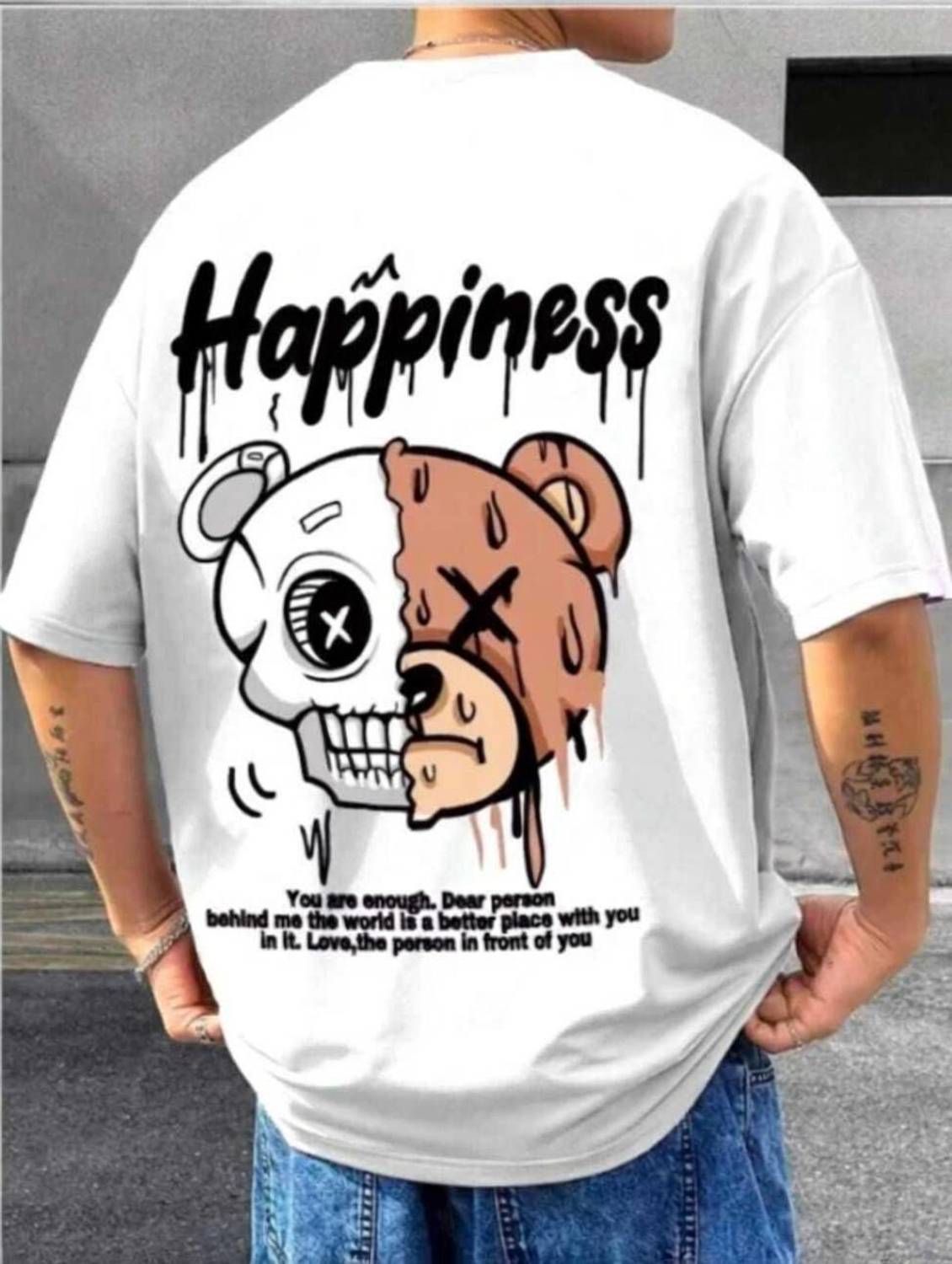 PVS TREND Men White Round Neck T-Shirt - Image 1