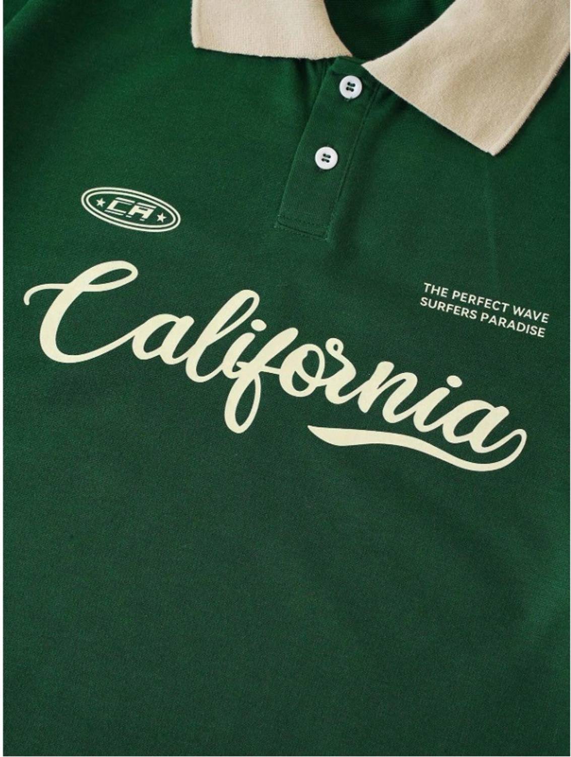 Hackmen Men Polo Neck Green T-Shirt - Image 2