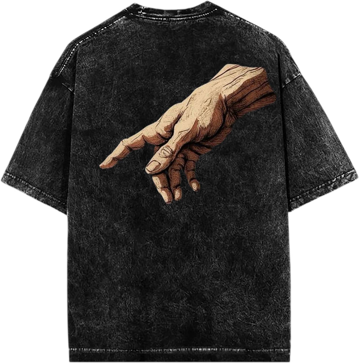 DIGI DRAPE Black Men Round Neck T-Shirt - Image 2