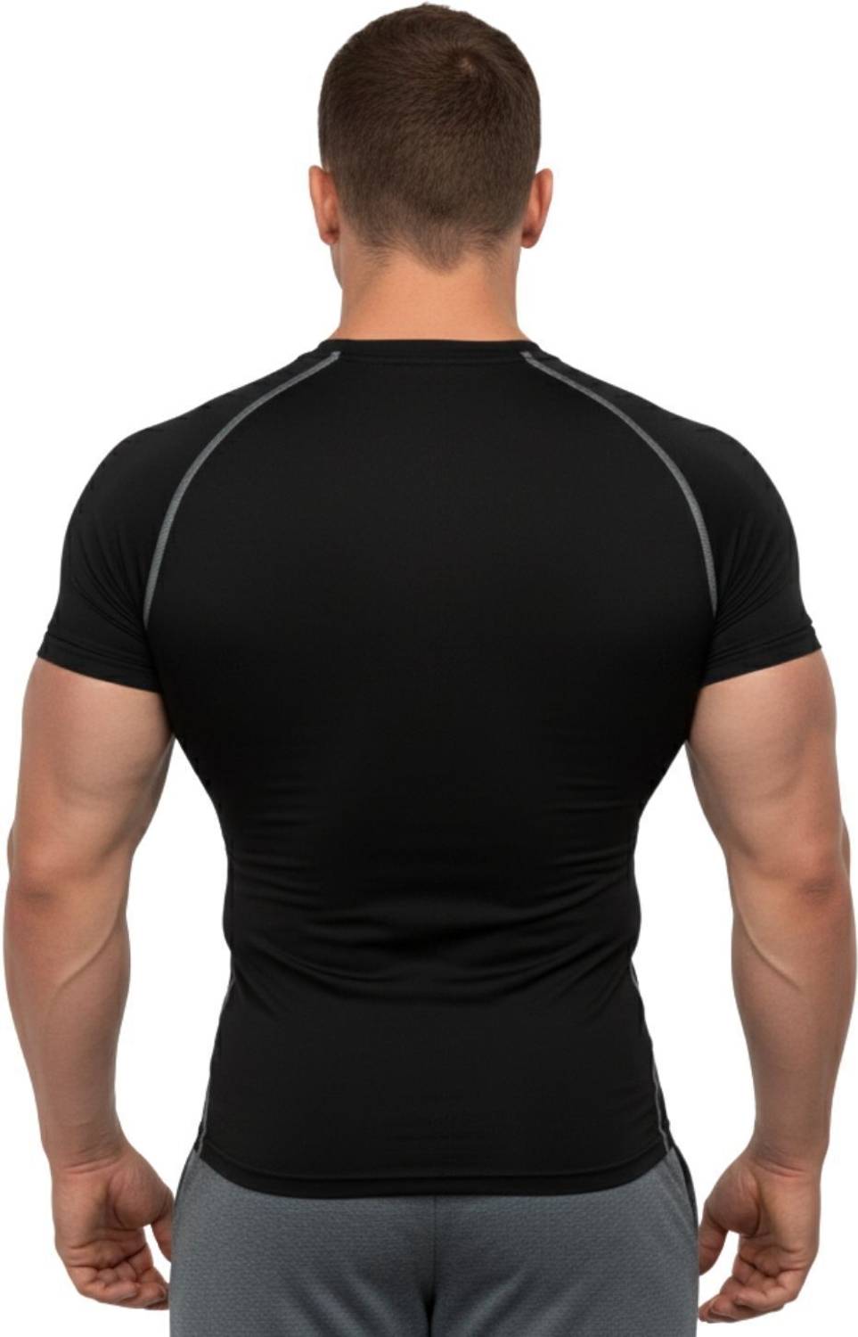 NINQ Men Round Neck Black T-Shirt - Image 3