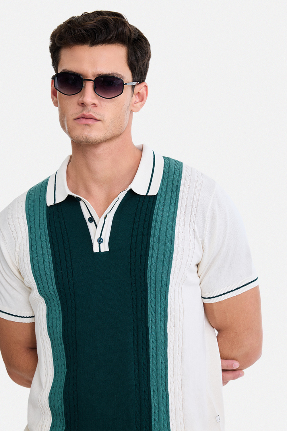 Image of Snitch Colorblock Men Polo Neck Multicolor T-Shirt