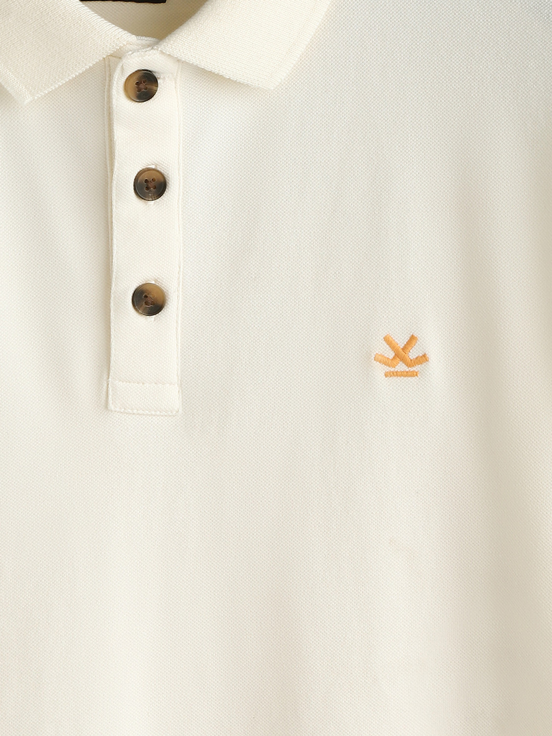 Image of WROGN Solid Men Polo Neck White T-Shirt