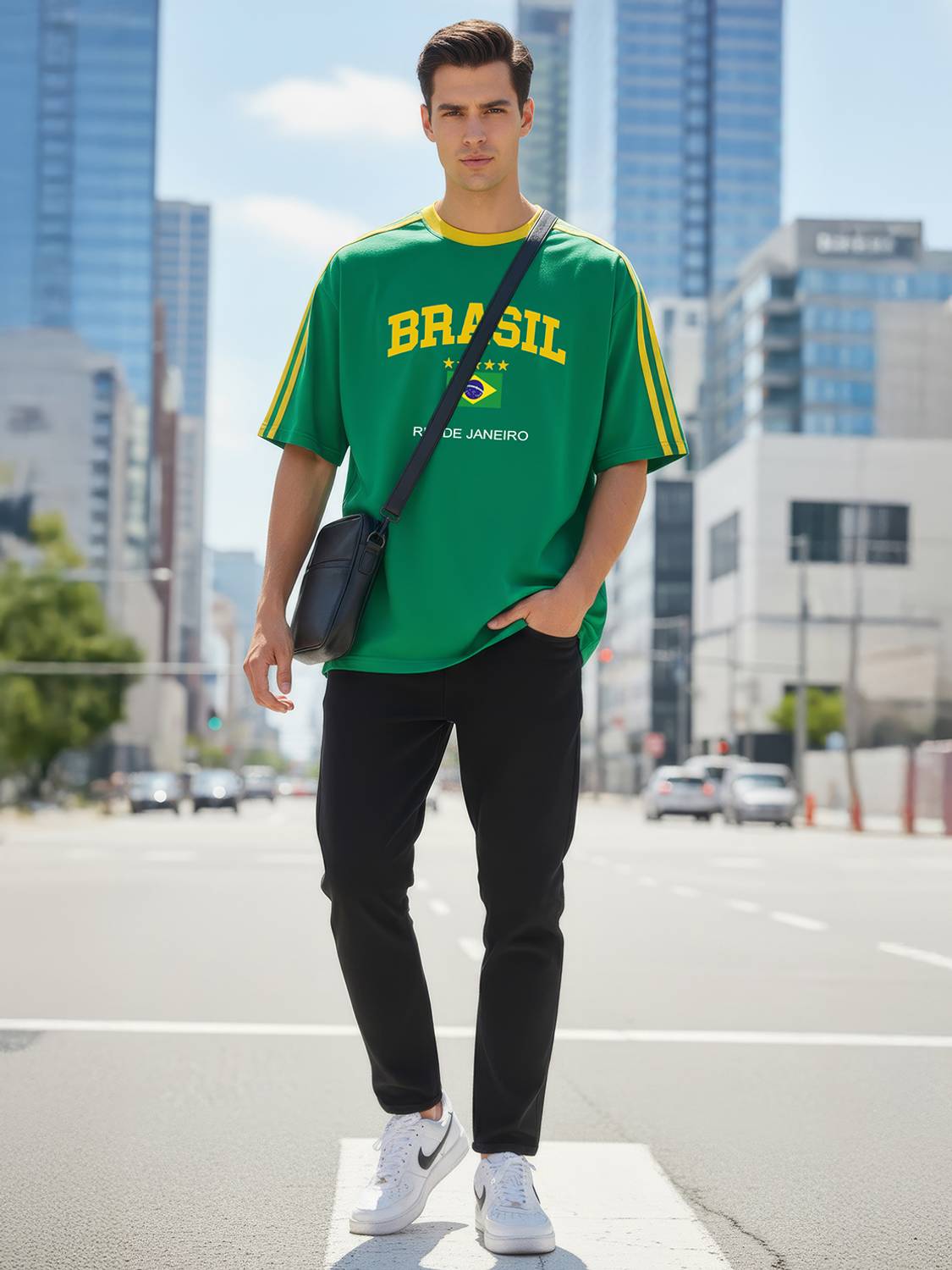 TOM MILTON Men Green T-Shirt - Image 5