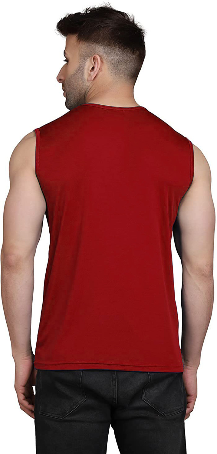 Image of UDI n ADI Solid Men Round Neck Grey, Yellow, Maroon T-Shirt