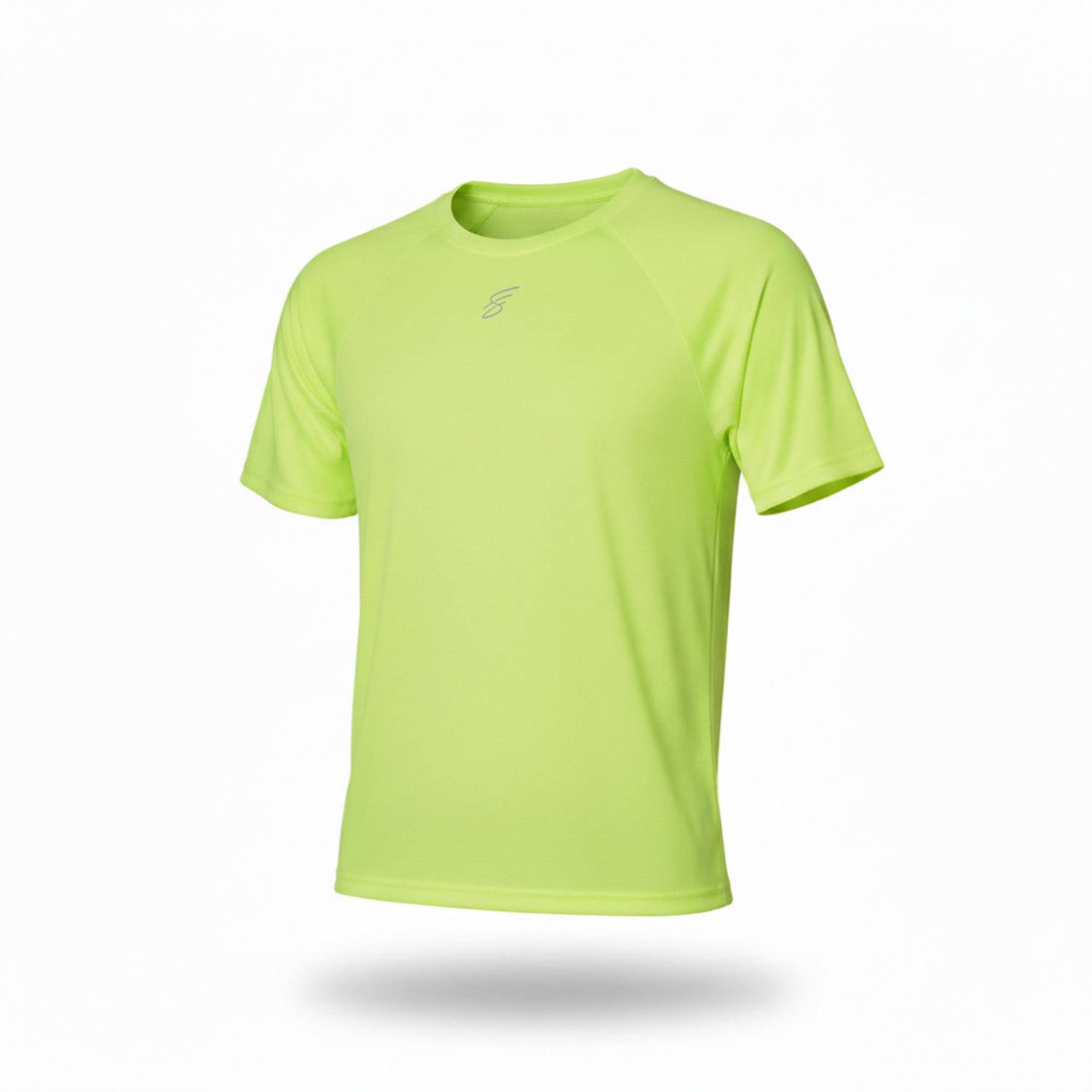 SWEATHEADS Men Solid Round Neck Polyester Green T-Shirt
