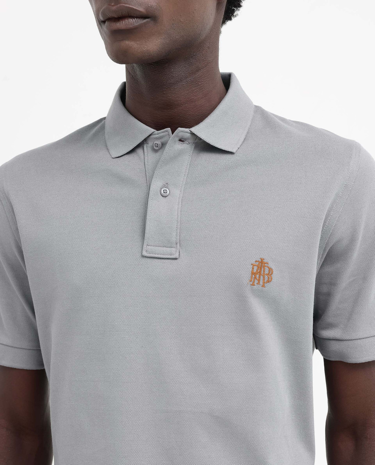 Image of RARE RABBIT Solid Men Polo Neck Grey T-Shirt