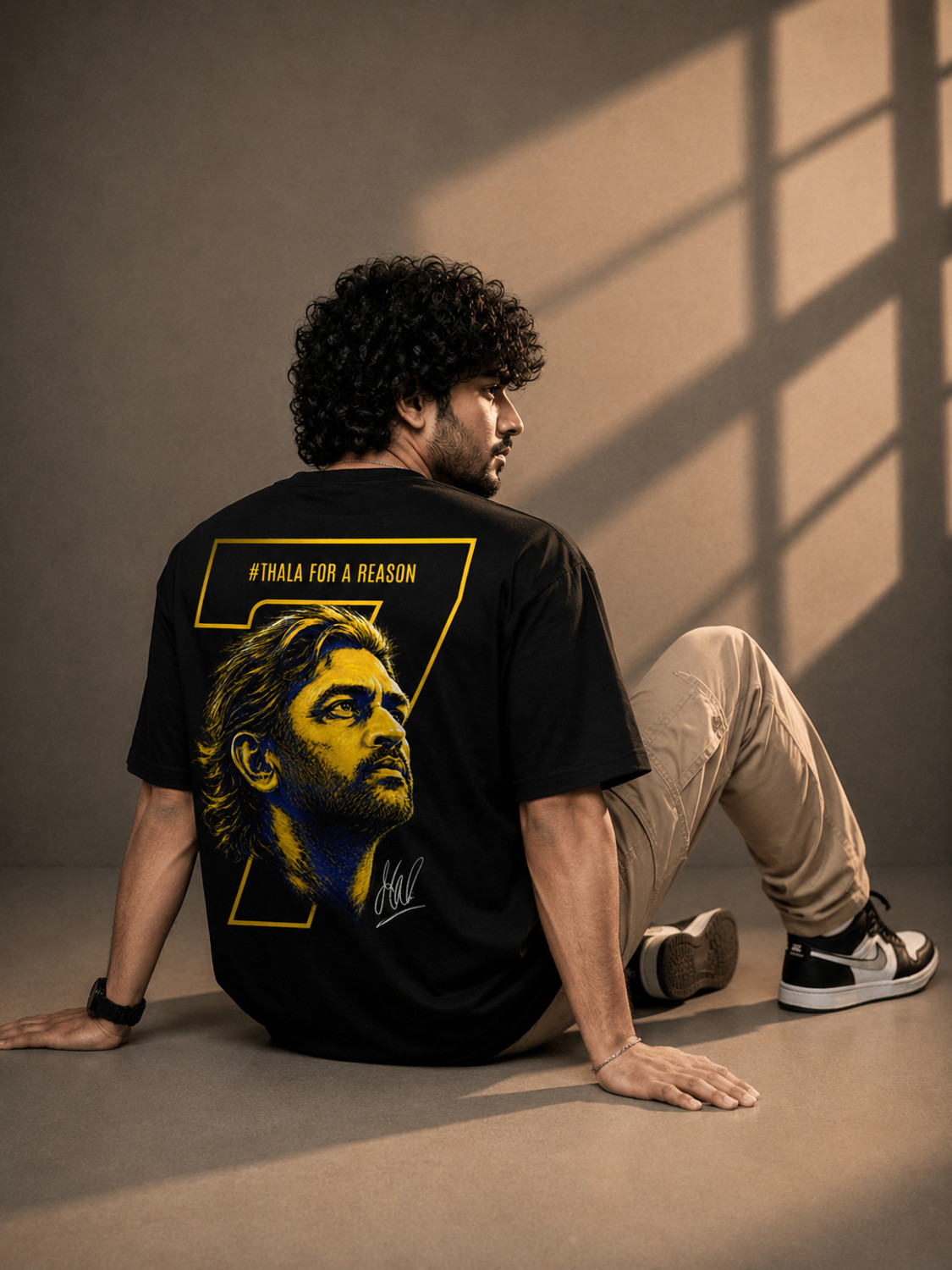 Image of Vasuki Graphic Print, Printed Men Round Neck Black T-Shirt