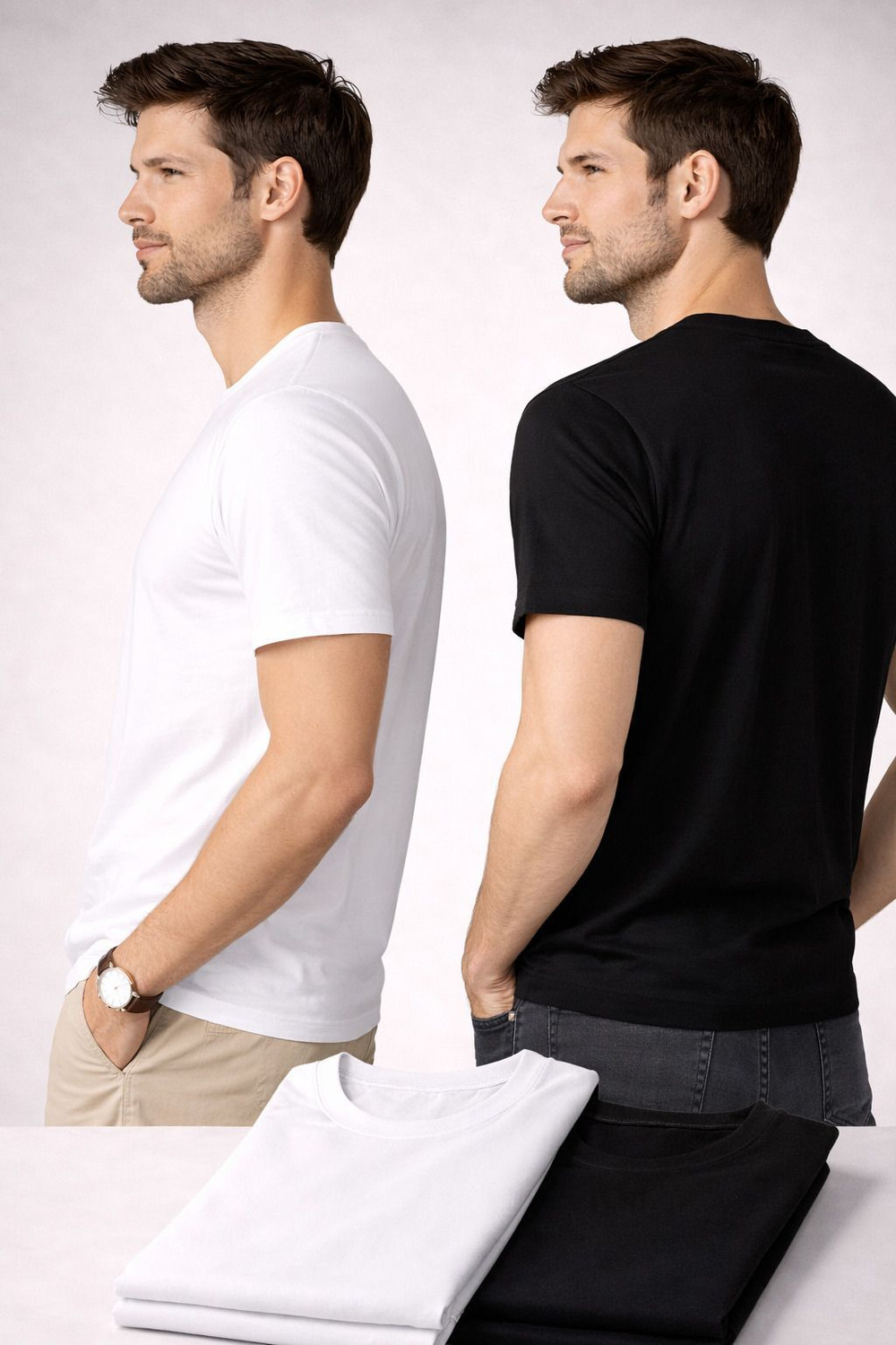 Image of okaminkazi Printed Men Round Neck Black T-Shirt