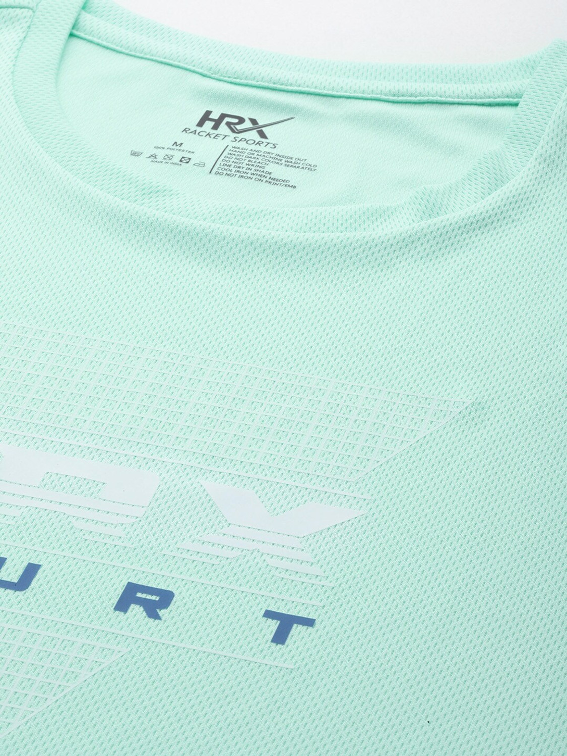 Image of HRX by Hrithik Roshan Printed Men Round Neck Green T-Shirt
