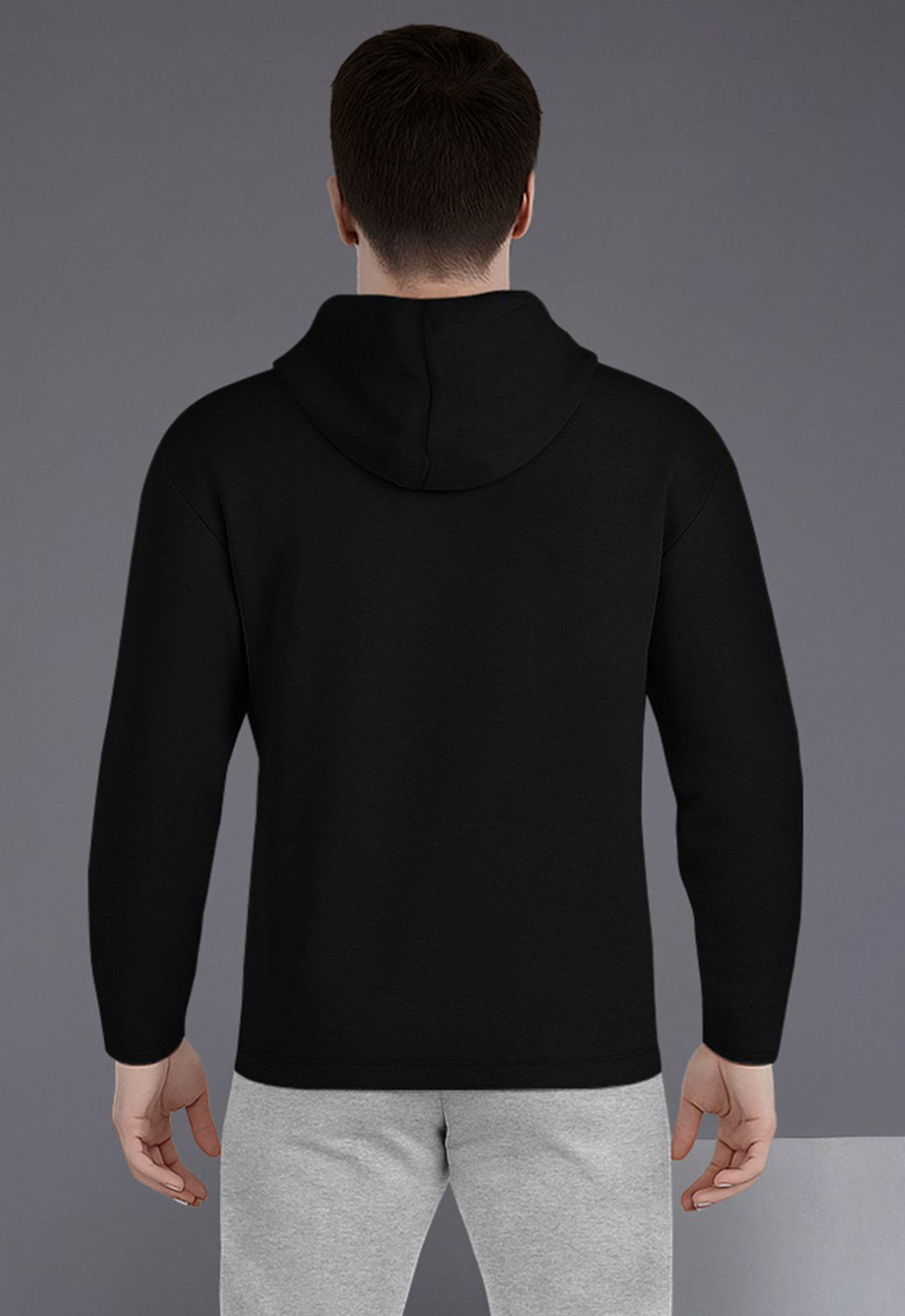 Image of BLIVE Solid Men Hooded Neck Black T-Shirt