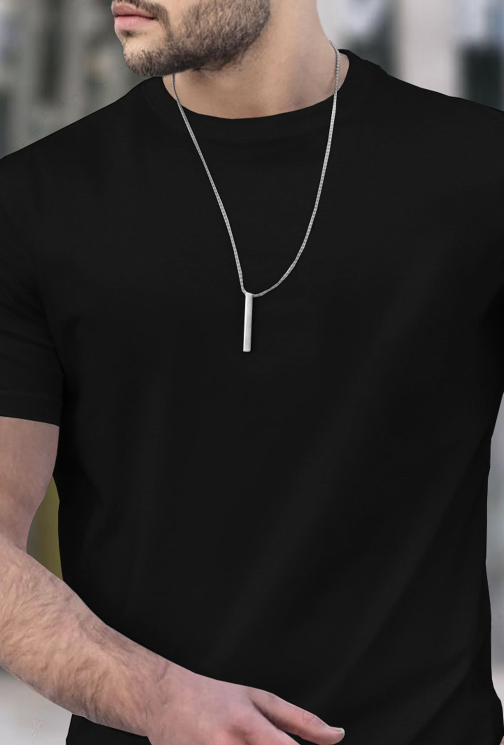 Image of TRIPR Solid Men Black T-Shirt