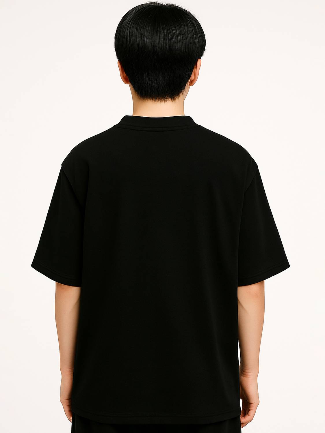 Jump Cuts Men Black Round Neck T-Shirt - Image 4