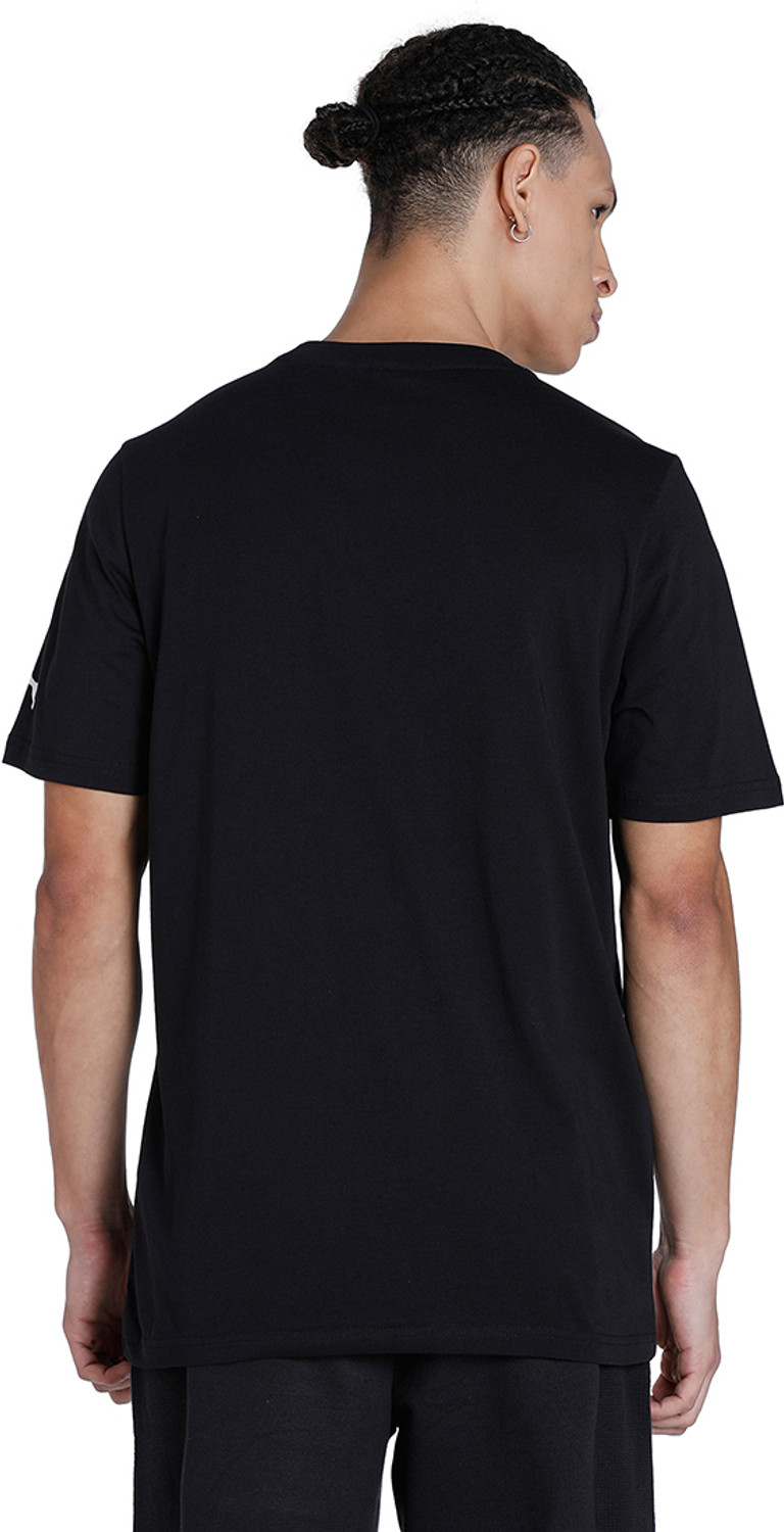 Image of PUMA Solid Men Crew Neck Black T-Shirt