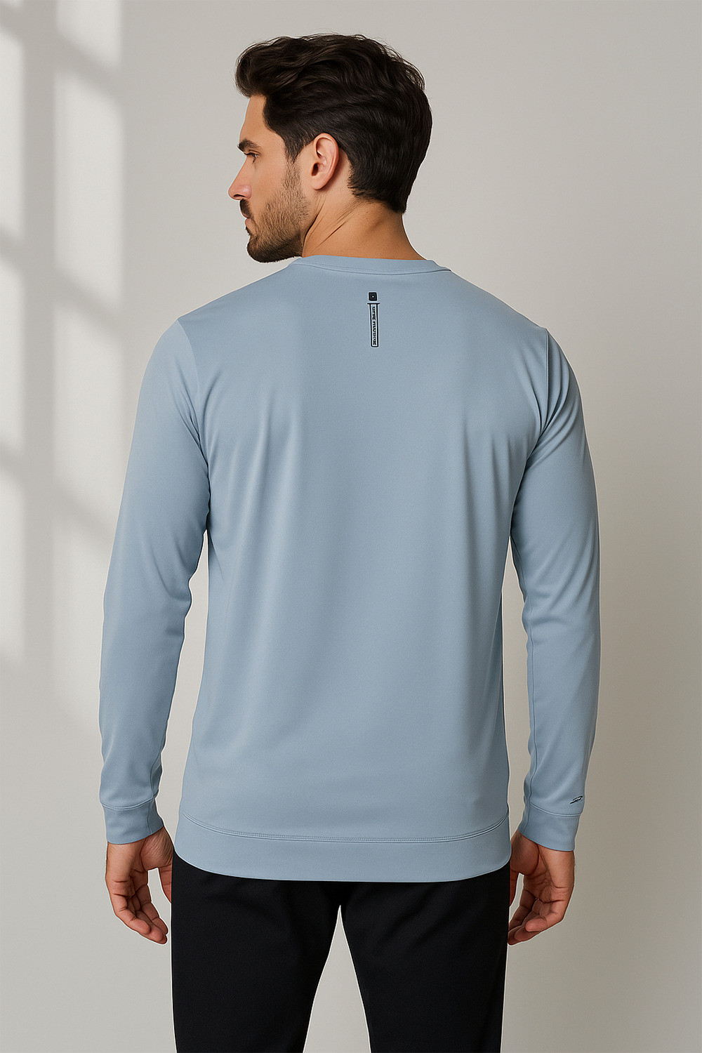 Image of Sportz Fit Solid Men Round Neck Blue T-Shirt
