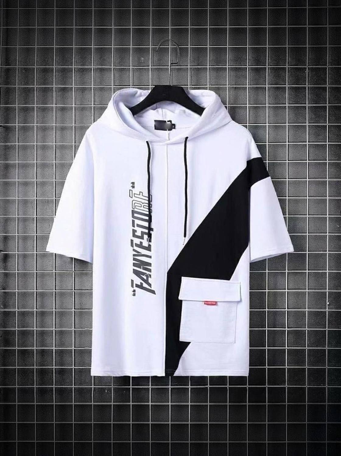 CT Fashion Men White Hooded Neck T-Shirt - Image 1