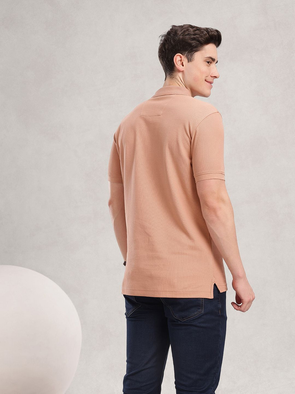 Image of NAUTICA Solid Men Polo Neck Orange T-Shirt