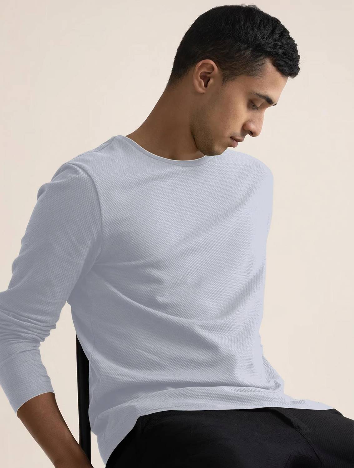 METRONAUT Men's Grey Round Neck T-Shirt