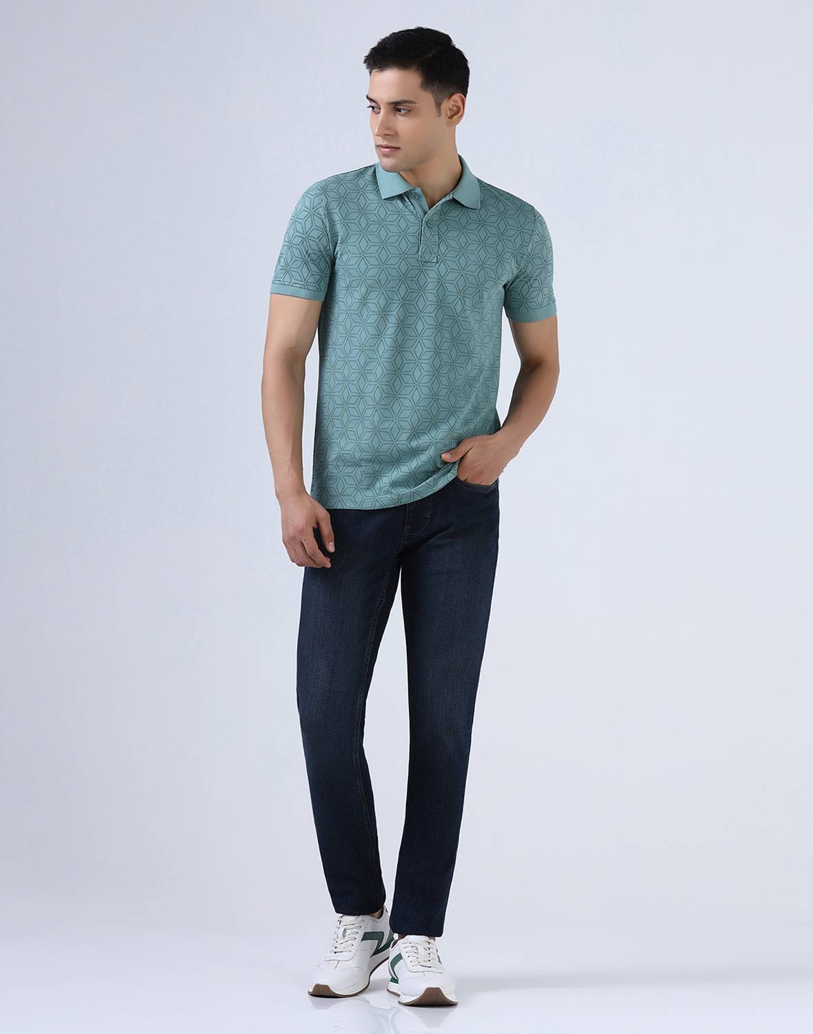 Blackberrys Men Polo Neck Green T-Shirt - Image 3