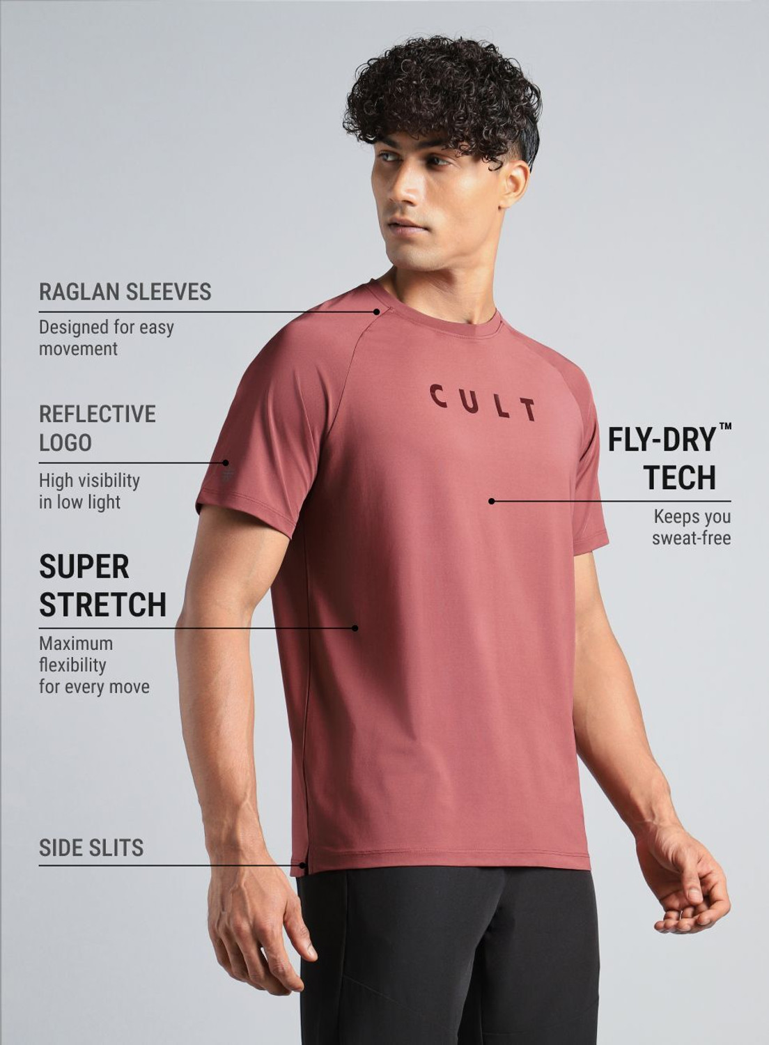 Image of Cult Printed Men Round Neck Maroon T-Shirt