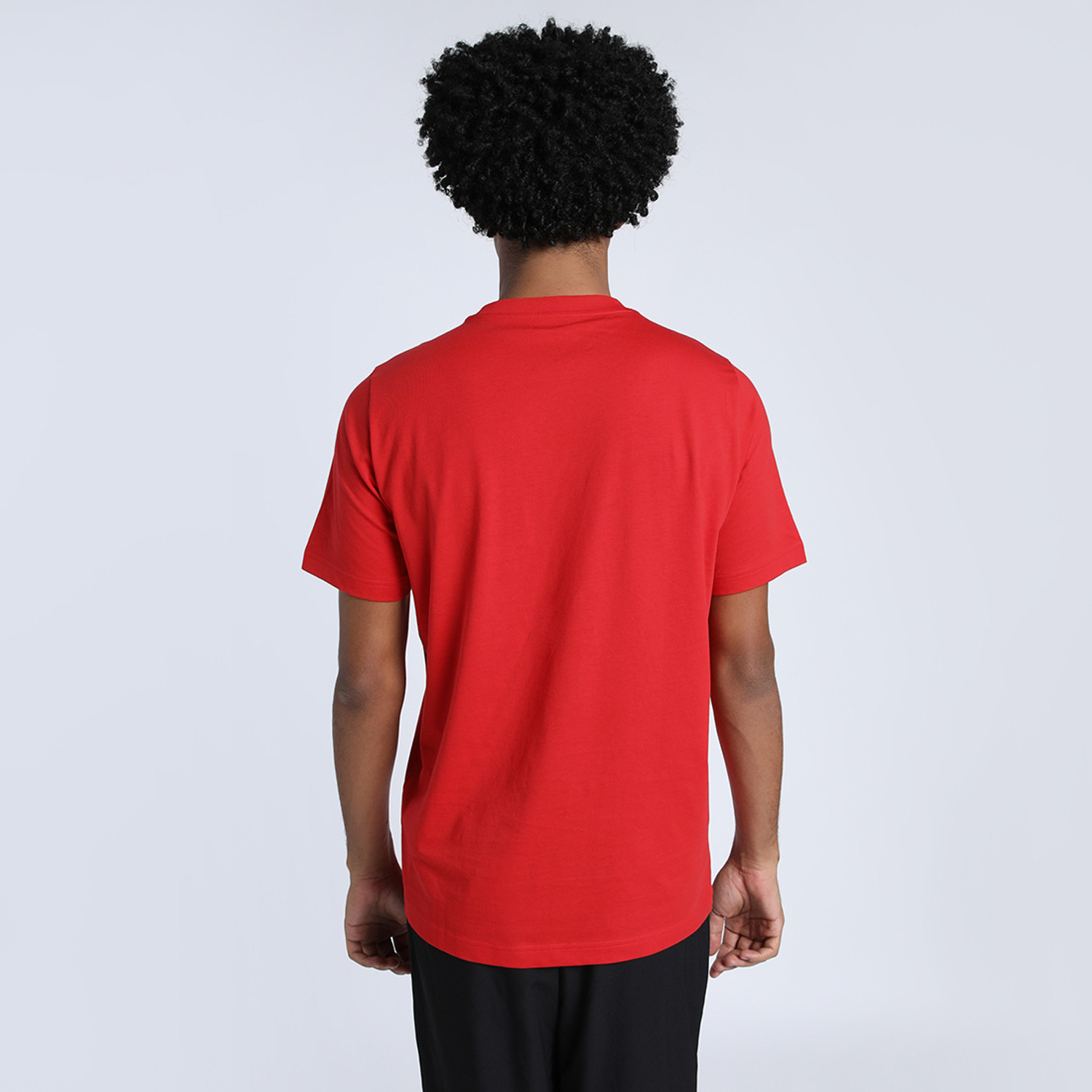 Image of PUMA Printed Men Crew Neck Red T-Shirt