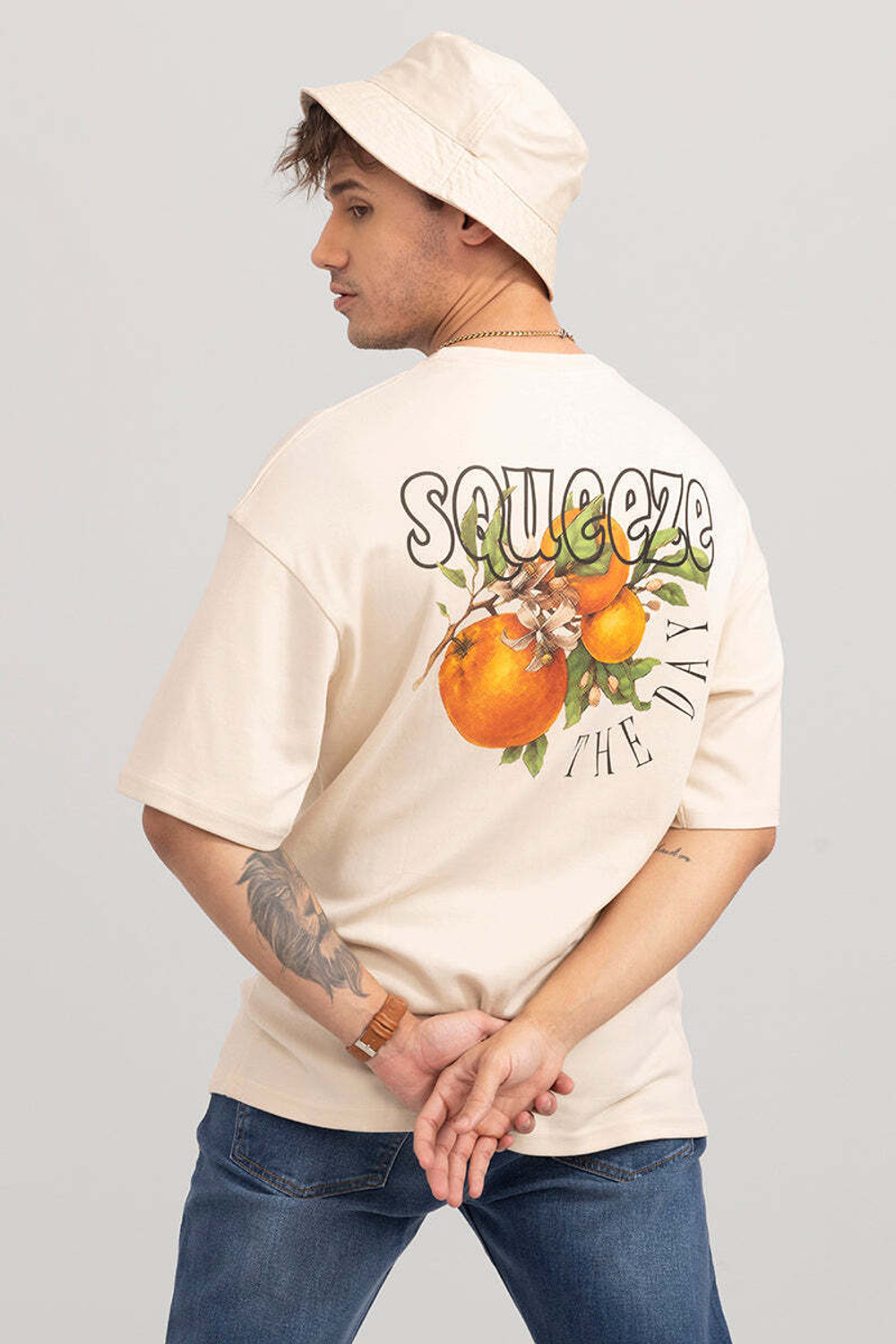 Image of HELL BOUND Typography Men Round Neck Multicolor T-Shirt