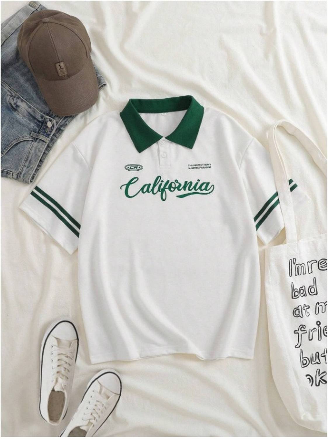 Hackmen Men Polo Neck White T-Shirt - Image 1