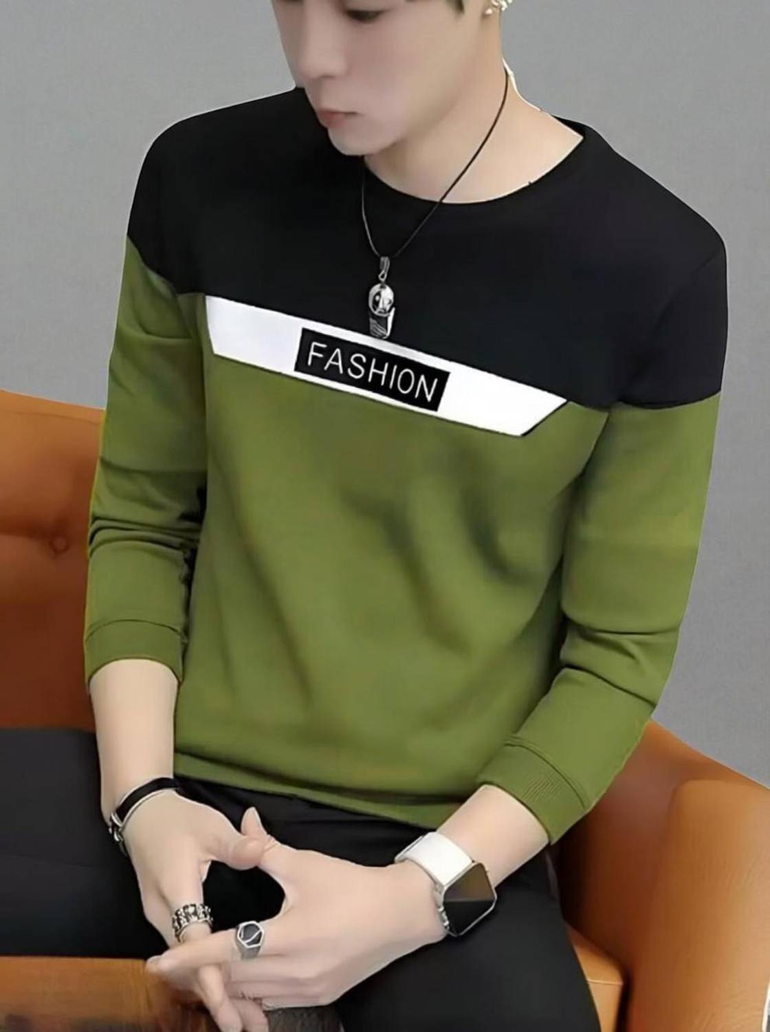 FASHIUM Printed Men Round Neck Dark Green T-Shirt