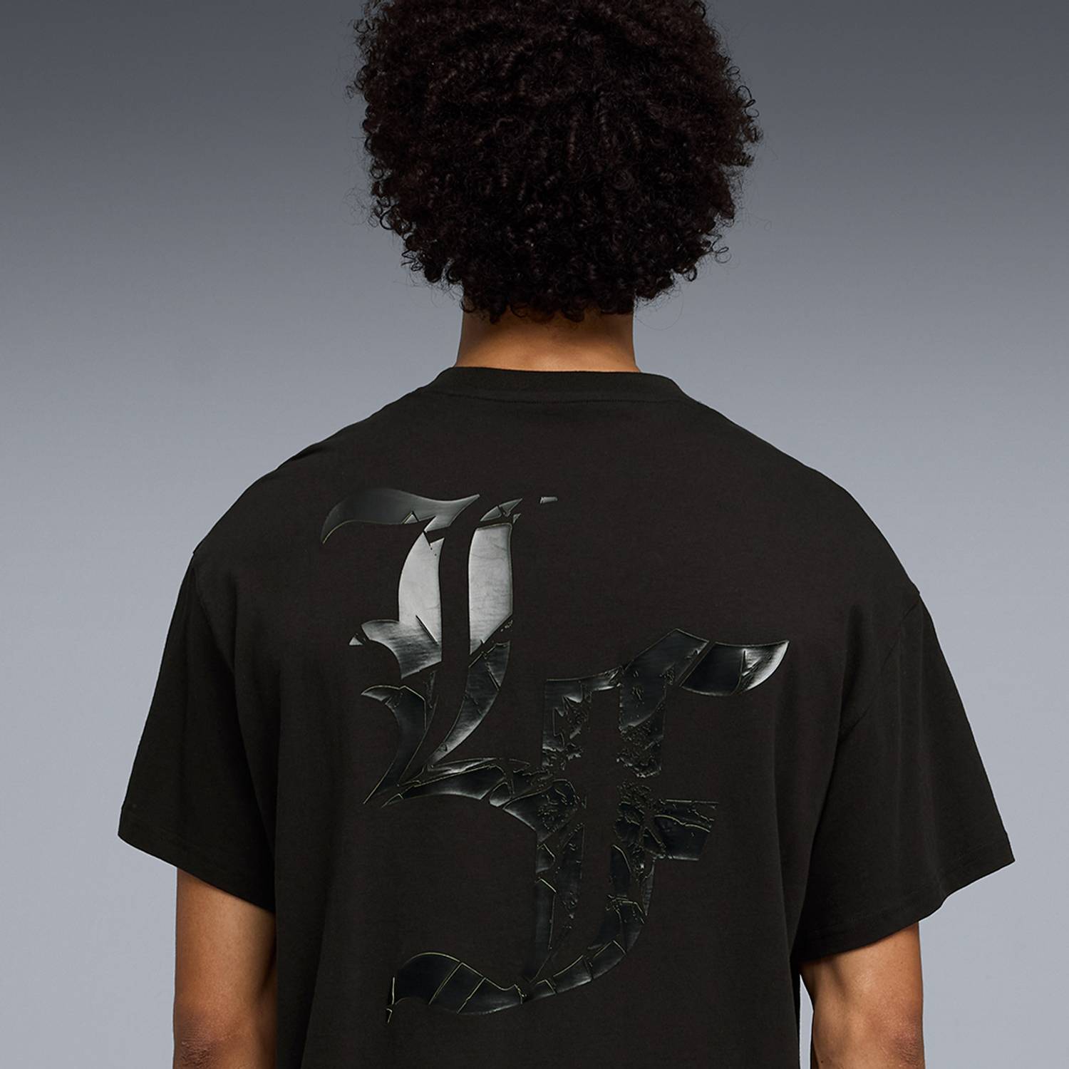PUMA Men Black Printed Crew Neck T-Shirt - Image 2