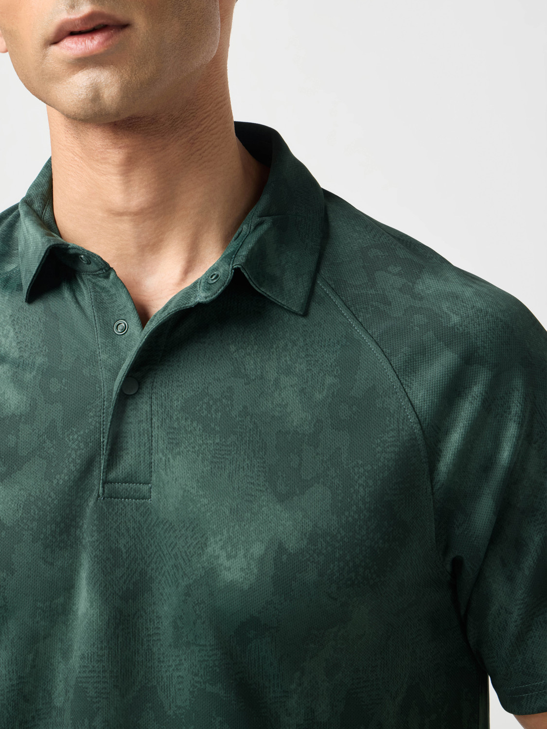 Image of TECHNOSPORT Graphic Print Men Polo Neck Green T-Shirt