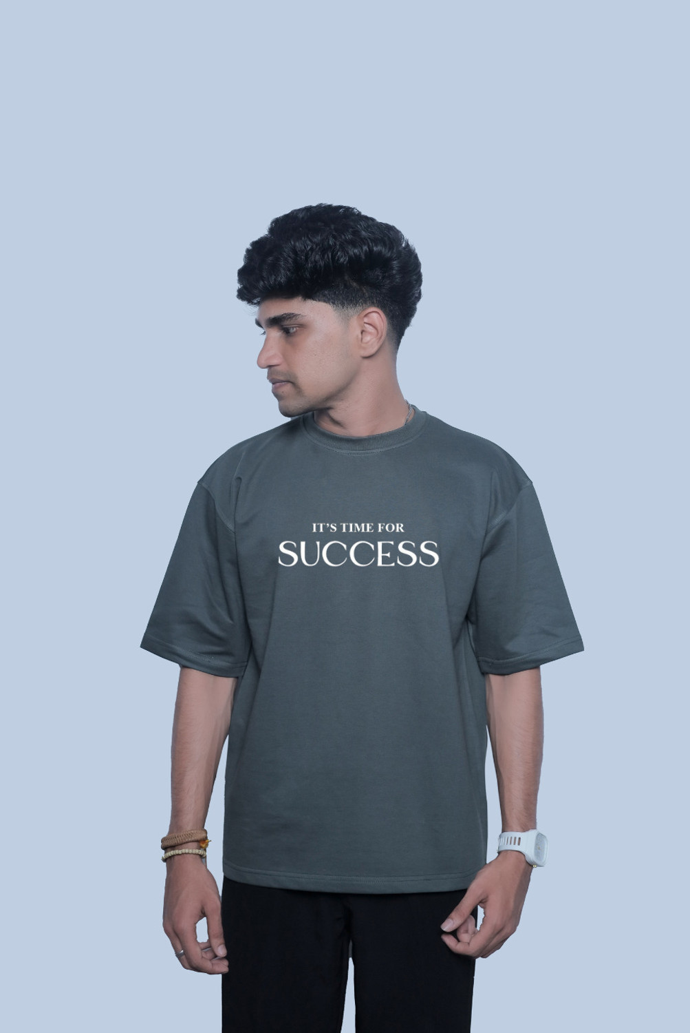 Image of Carribbean Printed Men Round Neck Green T-Shirt