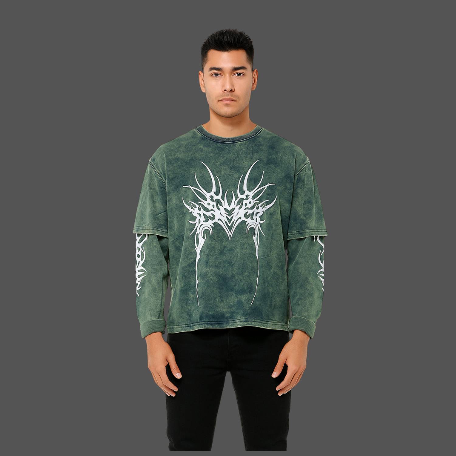 gen Tシャツ GEN Z FITS Graphic Print Men Round Neck Green T-Shirt - Buy GEN Z