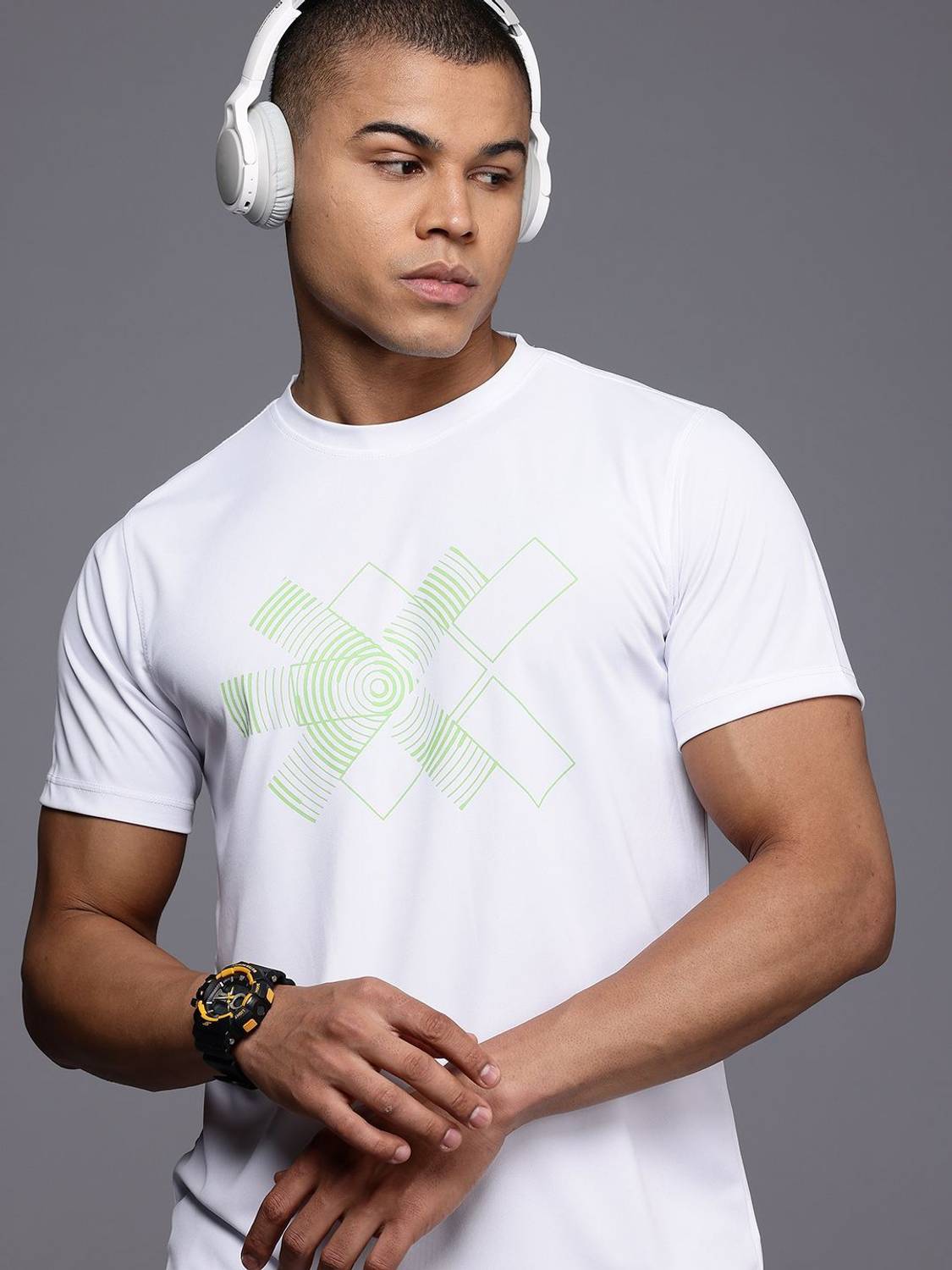 HRX by Hrithik Roshan Men White T-Shirt - Image 1