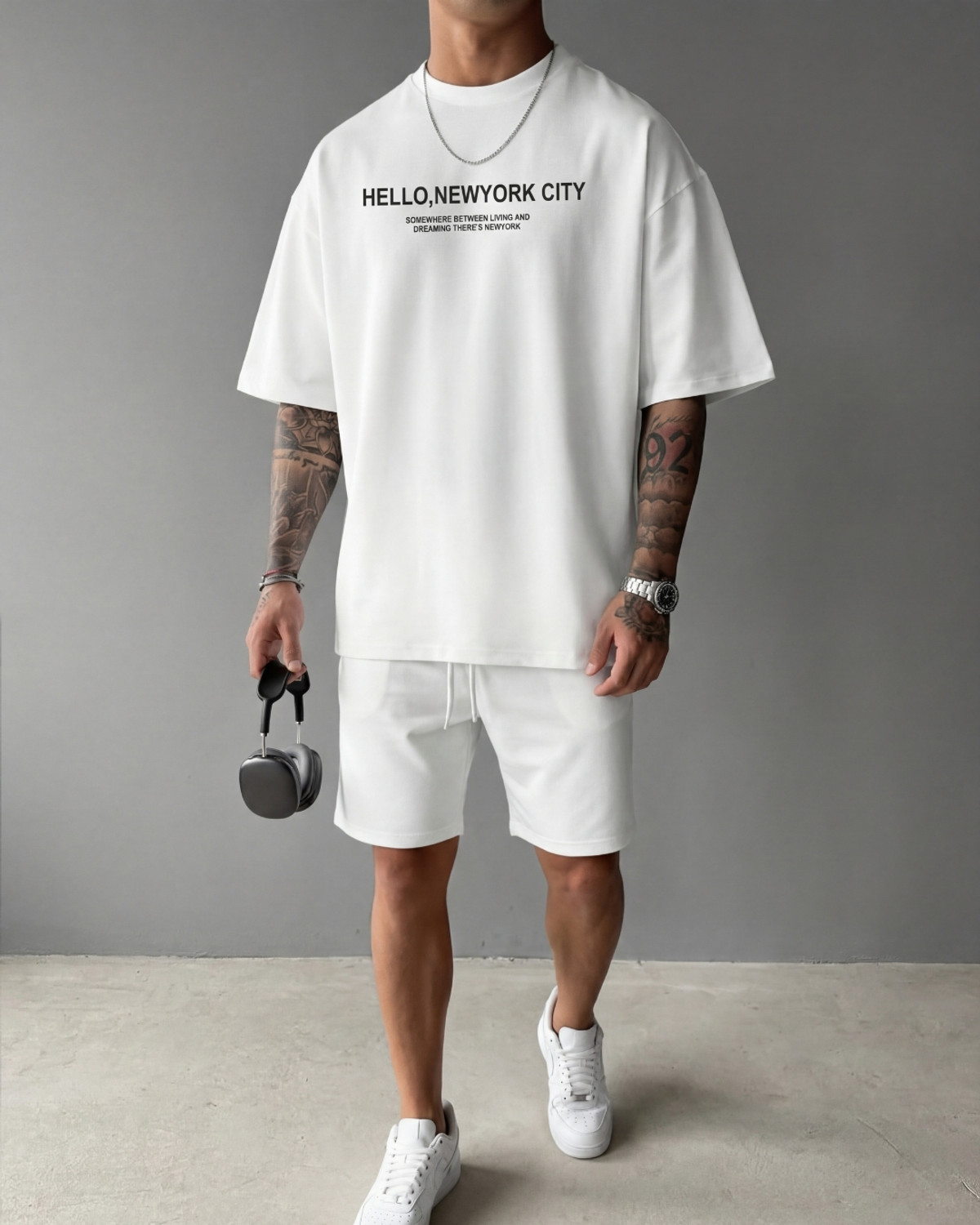 Image of FLYIND VOGUE OUTFIT Typography Men Round Neck White T-Shirt