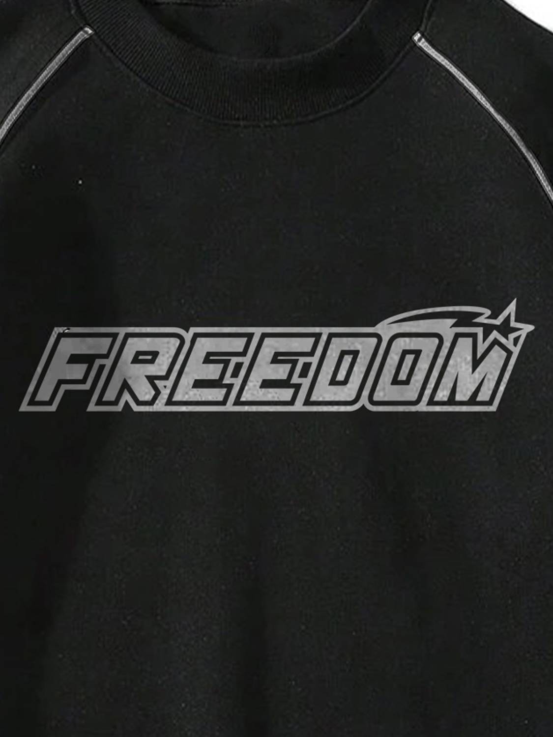 Jump Cuts Black Round Neck T-Shirt - Image 4