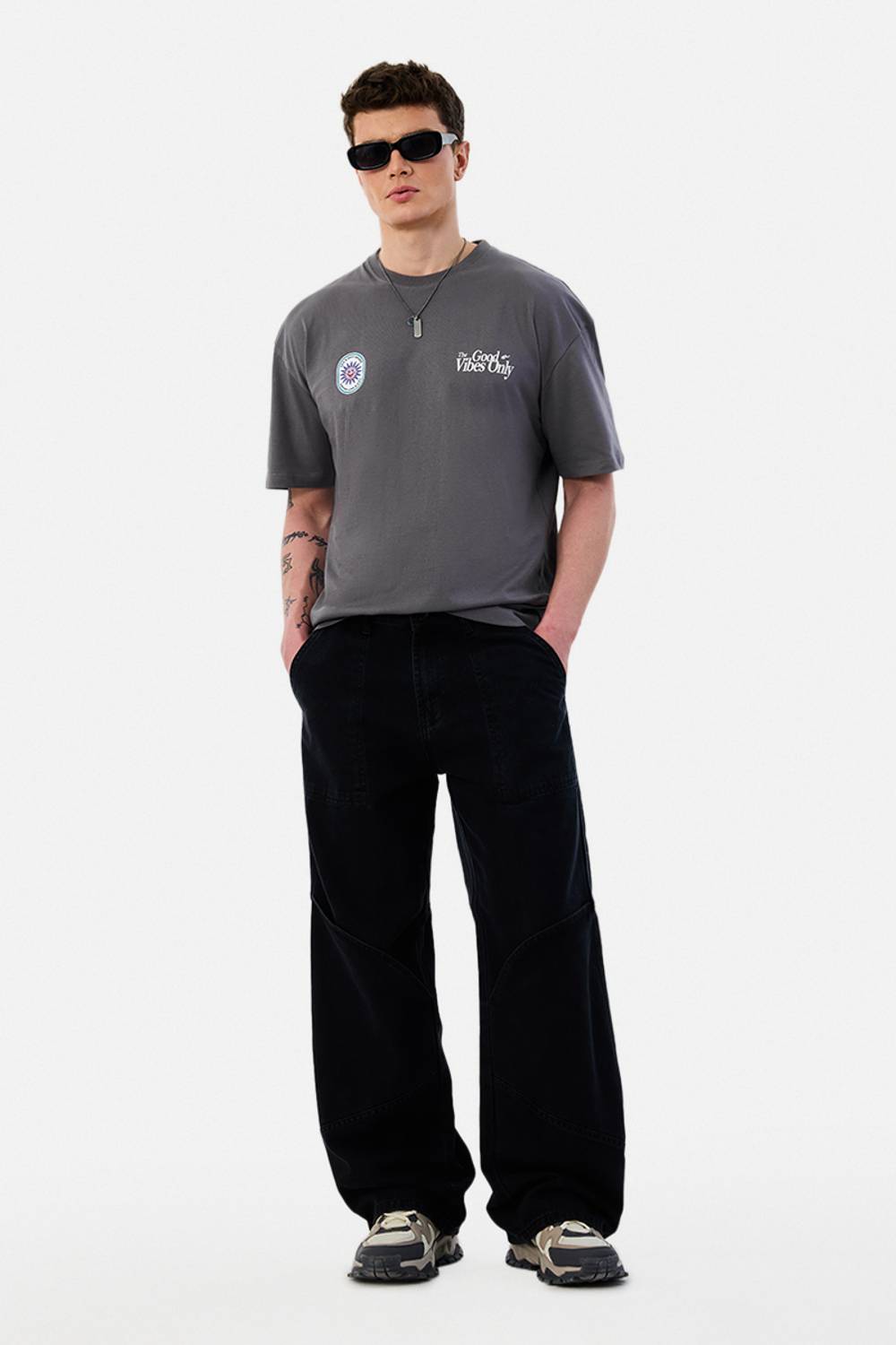 Snitch Men's Grey Crew Neck T-Shirt - Image 2