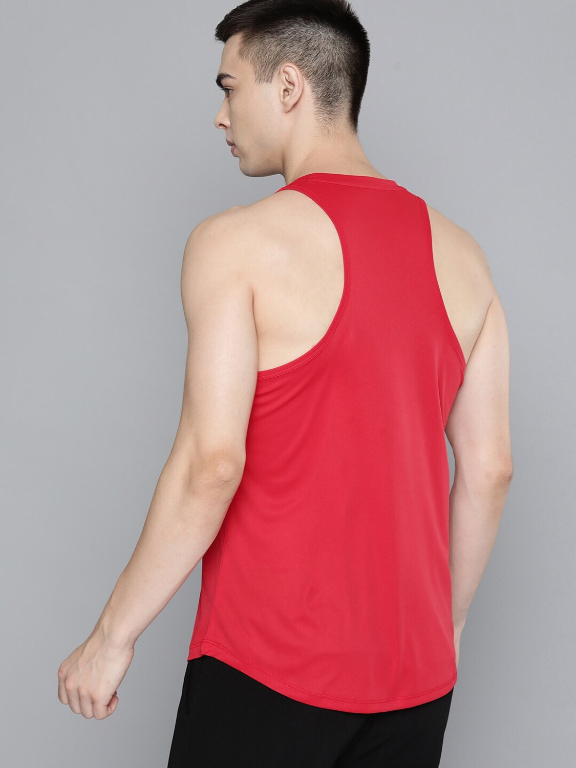 Image of HRX by Hrithik Roshan Printed Men Round Neck Red T-Shirt