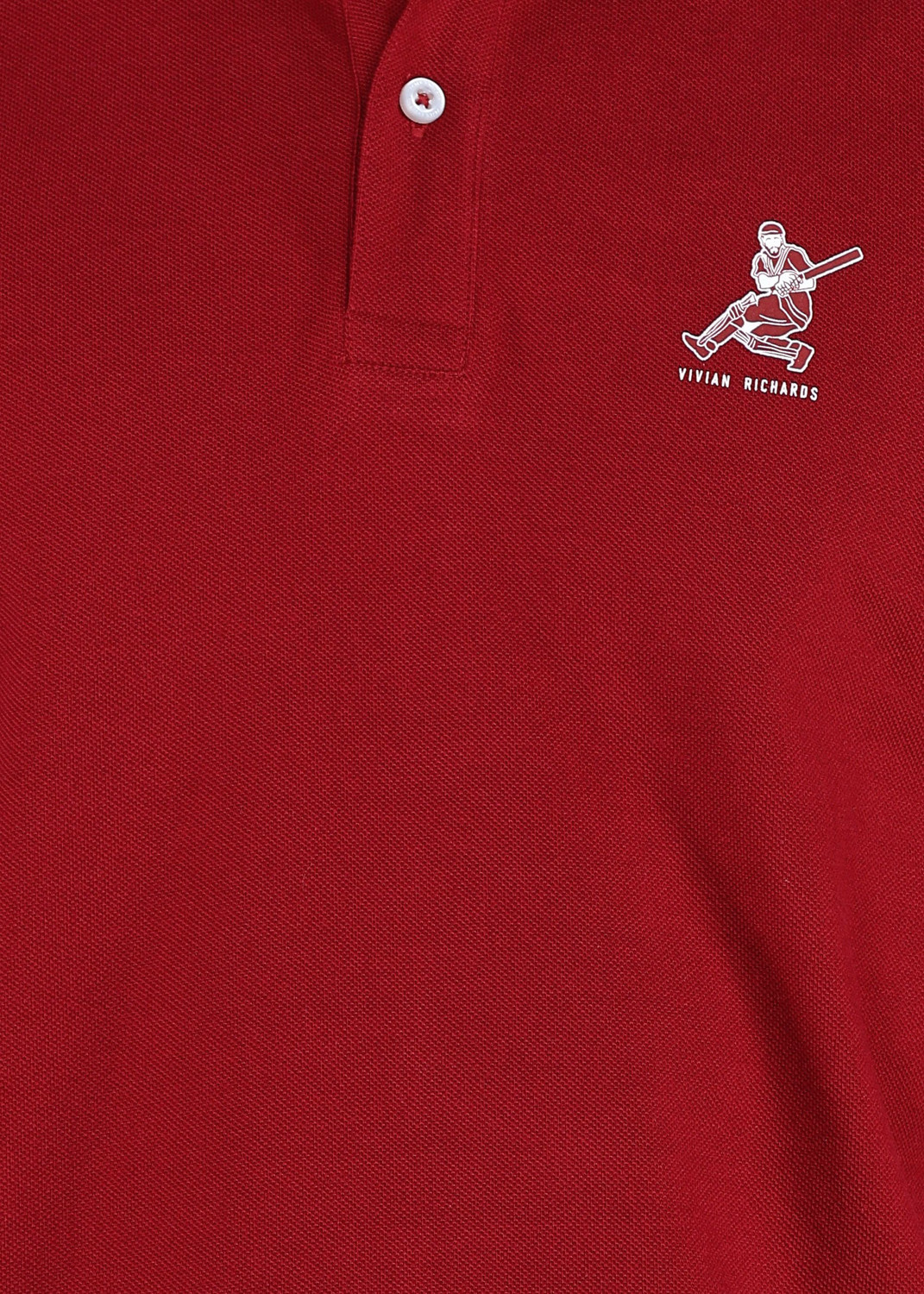 Image of PETER ENGLAND Solid Men Polo Neck Red T-Shirt