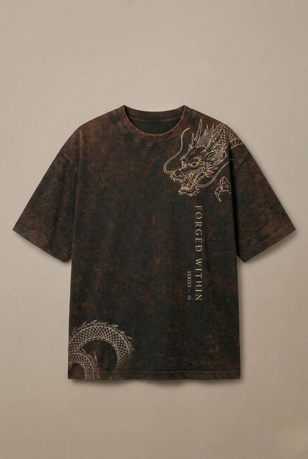 Image of Chunky Graphic Print Men Round Neck Black T-Shirt