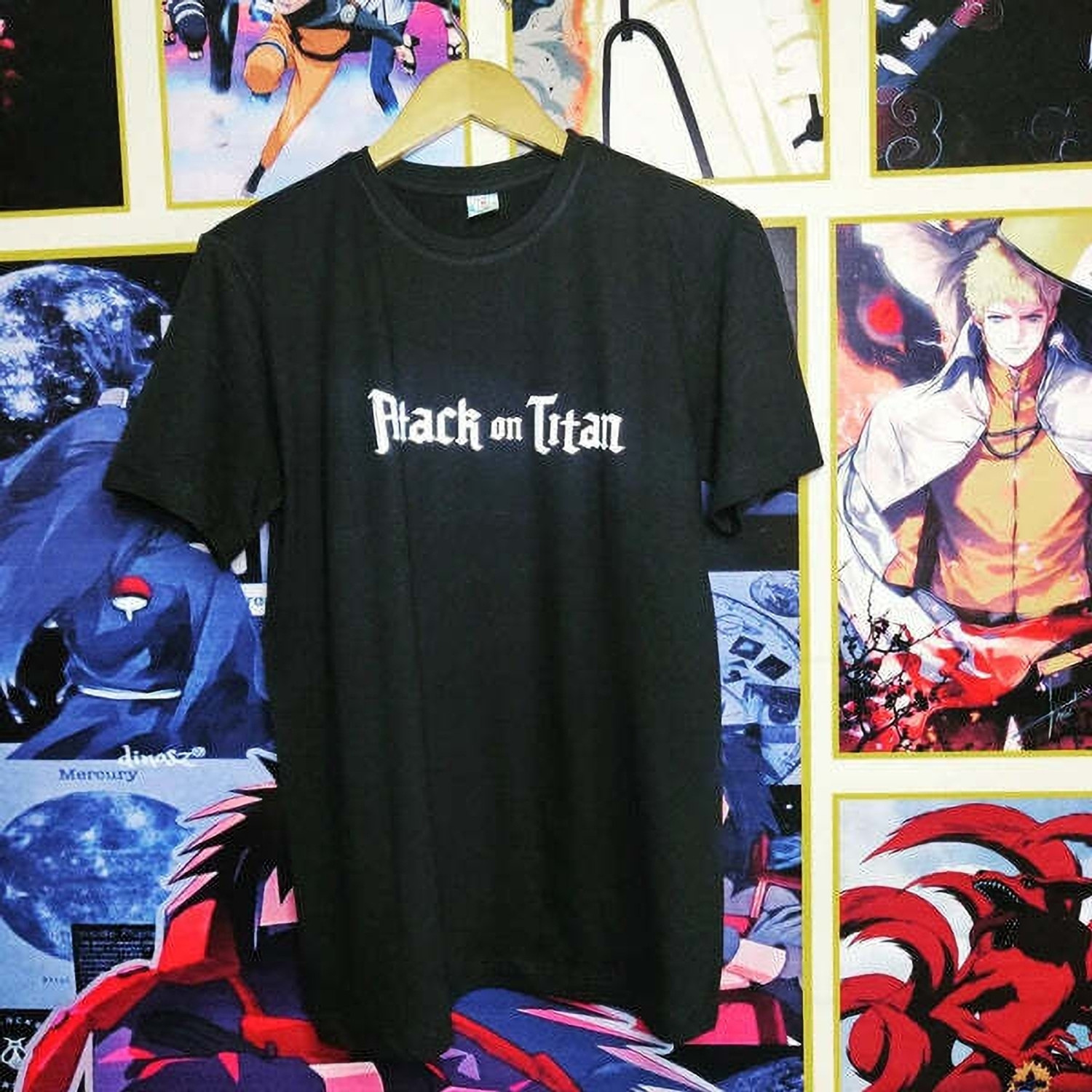 Image of getsetwear Printed, Typography Men Round Neck Black T-Shirt
