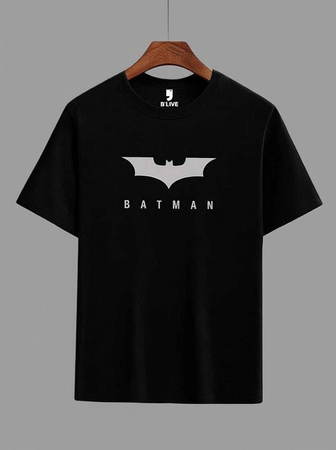 BLIVE Graphic Print Men Round Neck Black T-Shirt