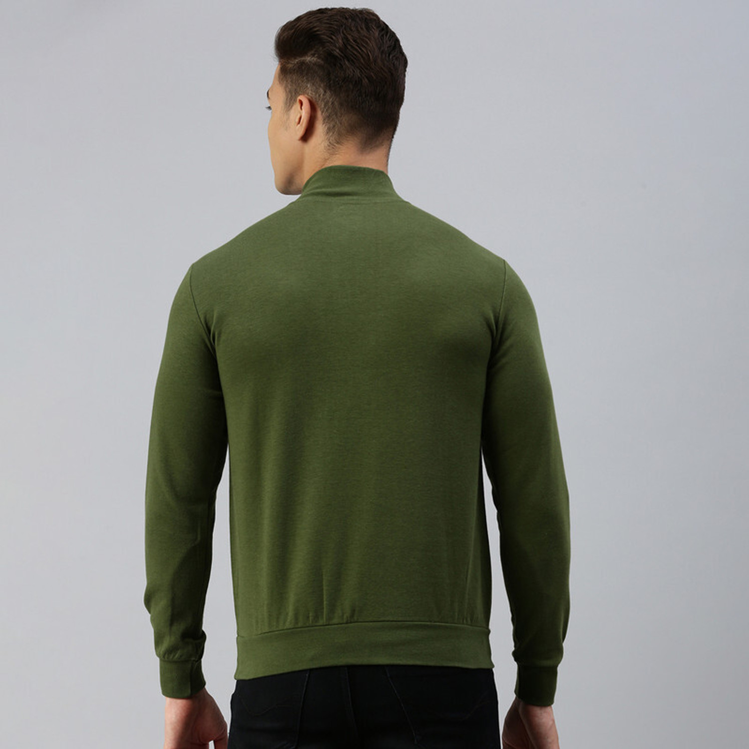Image of SPORTO Solid Men Polo Neck Dark Green T-Shirt