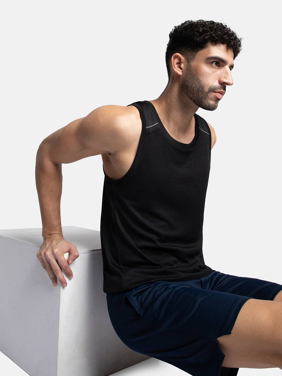JOCKEY Men Black Round Neck T-Shirt